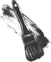 Silhouette brush for painting black color only vector