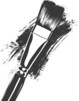 Silhouette brush for painting black color only vector