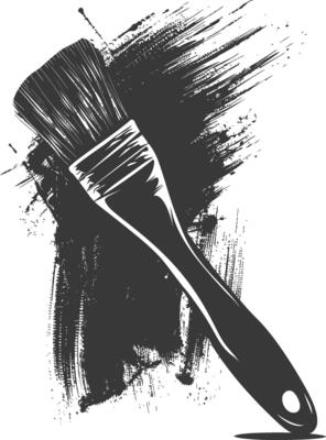Silhouette brush for painting black color only