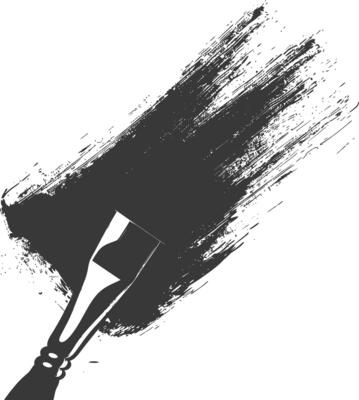 Silhouette brush for painting black color only