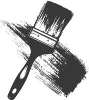 Silhouette brush for painting walls black color only vector