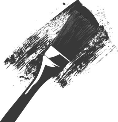 Silhouette brush for painting black color only
