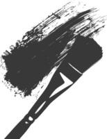 Silhouette brush for painting black color only vector