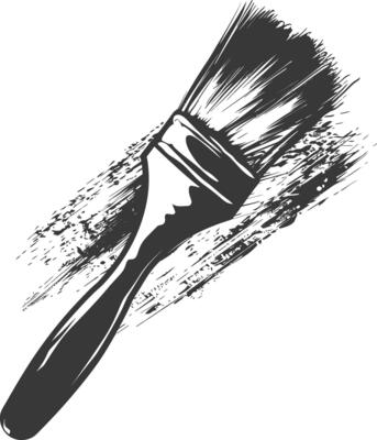 Silhouette brush for painting black color only