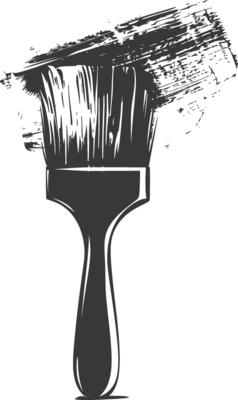 Silhouette brush for painting black color only