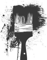 Silhouette brush for painting walls black color only vector