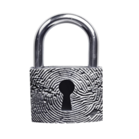 grey fingerprint lock image png