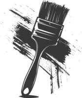 Silhouette brush for painting walls black color only vector