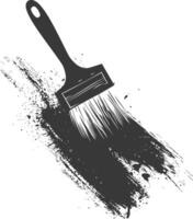 silueta cepillo para pintura paredes negro color solamente vector
