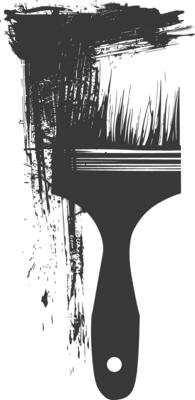 Silhouette brush for painting walls black color only