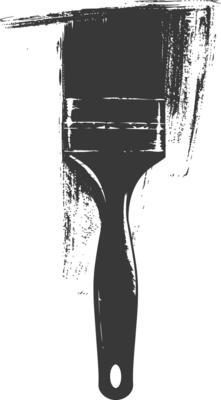 Silhouette brush for painting walls black color only