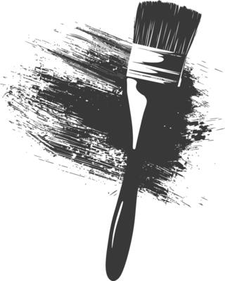 Silhouette brush for painting black color only