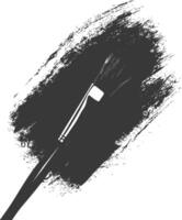 Silhouette brush for painting black color only vector