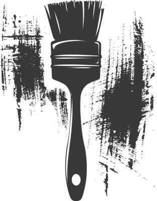 Silhouette brush for painting walls black color only