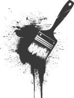 Silhouette brush for painting walls black color only vector