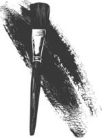 Silhouette brush for painting black color only vector