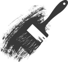 Silhouette brush for painting walls black color only vector