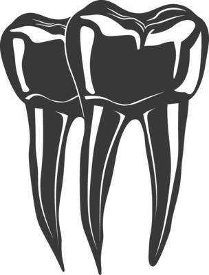 Silhouette Cavity Teeth black color only
