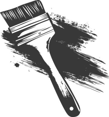 Silhouette brush for painting walls black color only