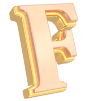 f font guld 3d png