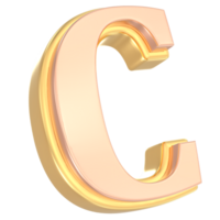 c font oro 3d png