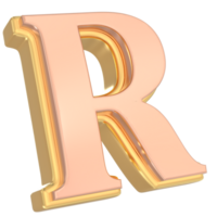 r Schriftart Gold 3d png