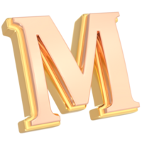 m font guld 3d png