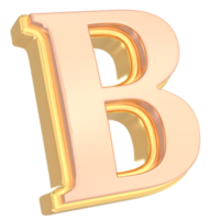 b font guld 3d png