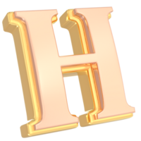 h font oro 3d png