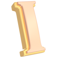 yo fuente oro 3d png