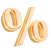 Percent Gold 3D png