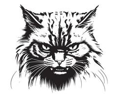 An angry cat vector