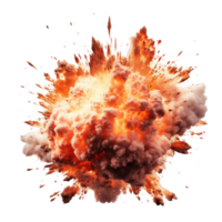 Fire explosion isolated on transparent background png