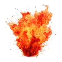 explosiv platzen von Feuer und Flammen isoliert auf transparent Hintergrund png