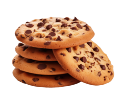 Chocolate Chips Cookies isolated on transparent background png