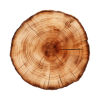 Cross section of a big tree isolated on transparent background png