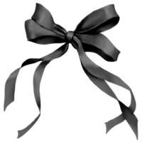 ribbon bow black png