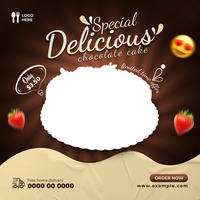 Healthy food menu, burger , pizza, dessert social media post banner template psd