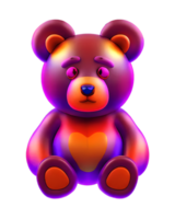 3D Illustration Colorful Teddy Bear png