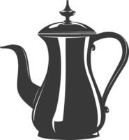 Silhouette coffee pot black color only vector