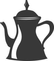 Silhouette coffee pot black color only vector