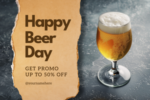 happy beer day sale banner template psd