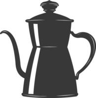 silueta café maceta negro color solamente vector