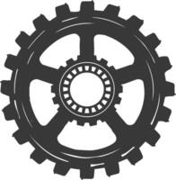 Silhouette Cogwheel machine gear black color only vector