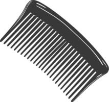 Silhouette comb black color only vector