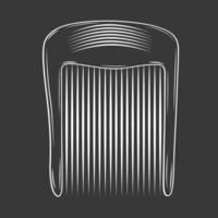Silhouette comb black color only vector
