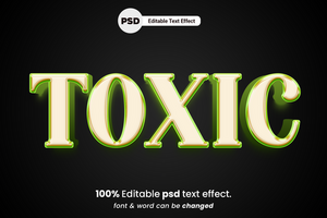 3D Editable Text Effect psd