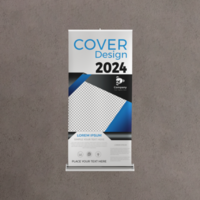 Business Roll up banner vertical template design for brochure business flyer. psd