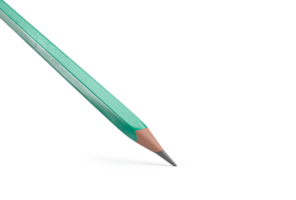 scene with green pencil standing up with large graphite tip png