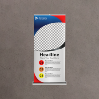 Business Roll up banner vertical template design for brochure business flyer. psd